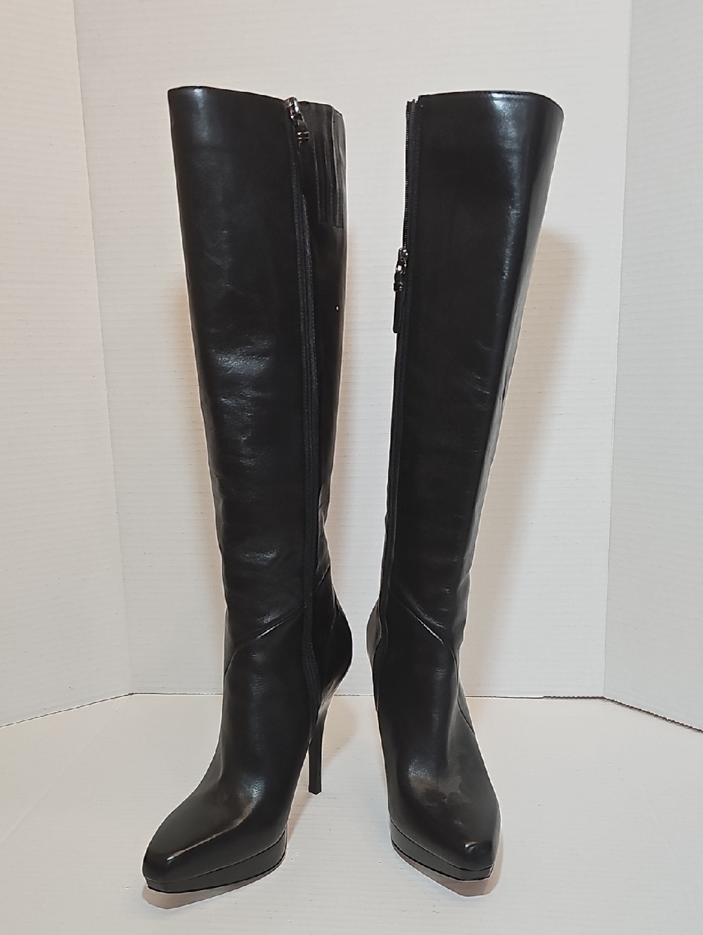 Via Spiga Black Over-the-Knee Stiletto Boots